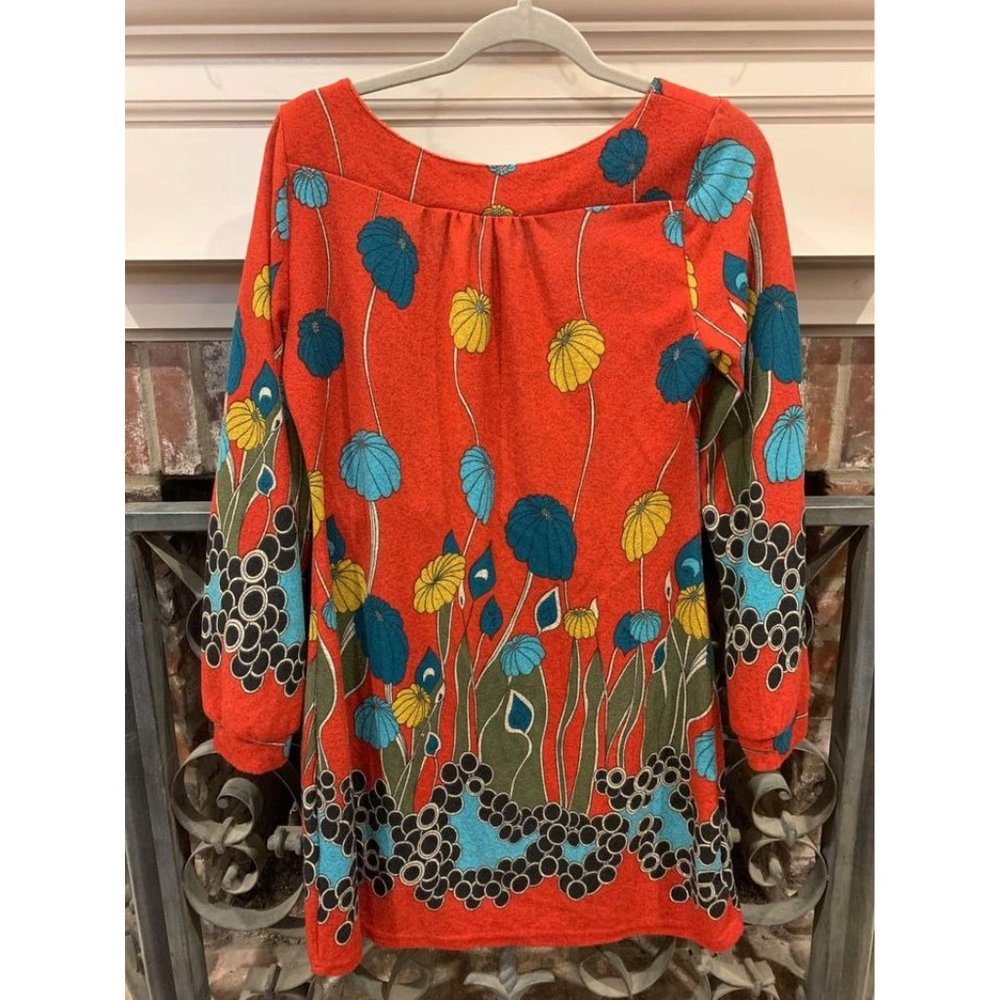 Axyeh winter mini dress, floral size women’s large (bin BB) - Picture 3 of 4